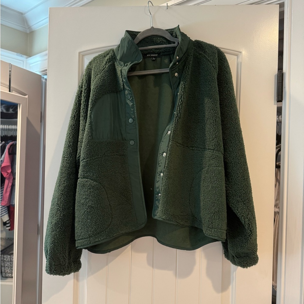 Blu Pepper Forest Green Teddy Jacket